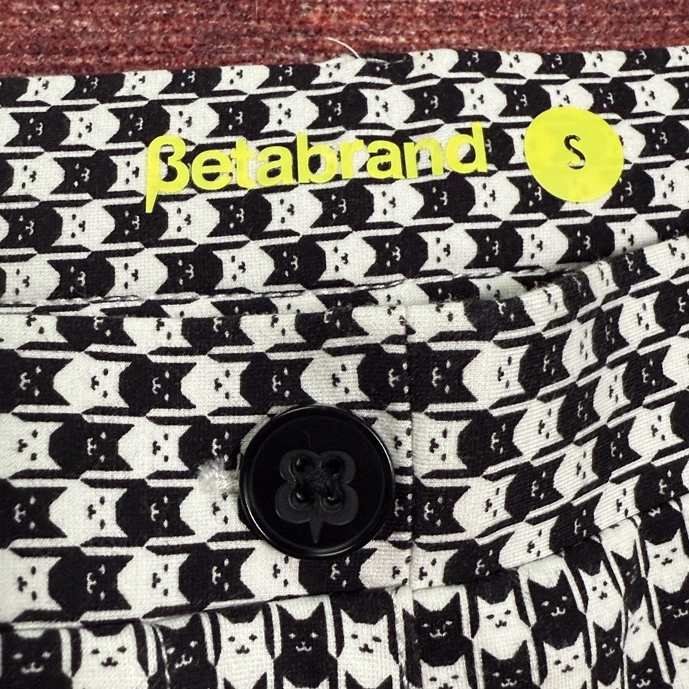 BETABRAND Cat Print Pants Size Small - Picture 3 of 13